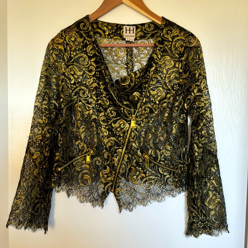 Haute Hippie Lace Moto Jacket